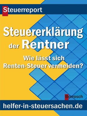 cover image of Die Steuererklärung der Rentner
